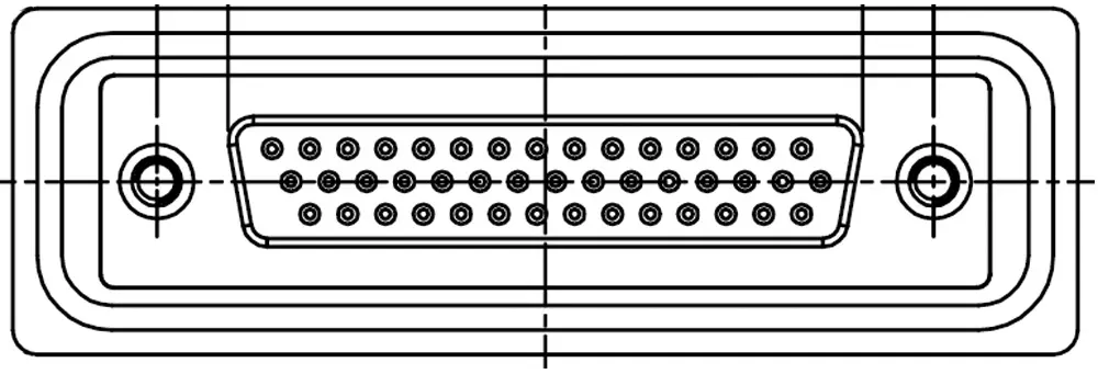 HD-SUB 44pin drawing